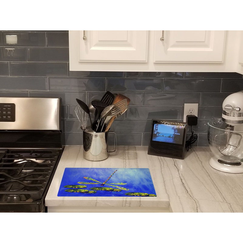 Blue Dragonfly Glass Cutting Board