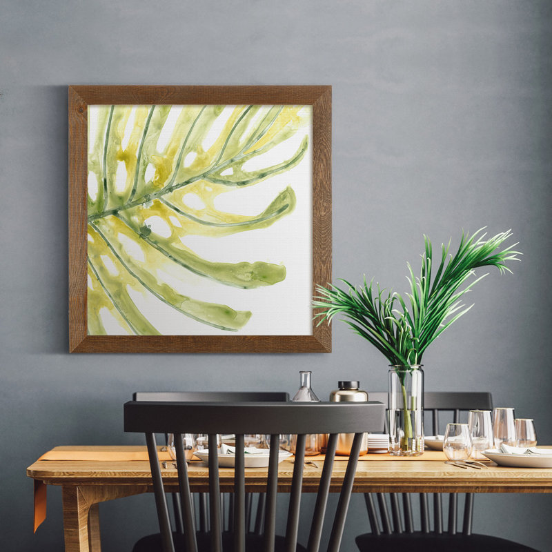 Verdant impressions IX, reproduction d’art, H 17 po x l 17 po x P 1,5 po, Toile avec cadre érable