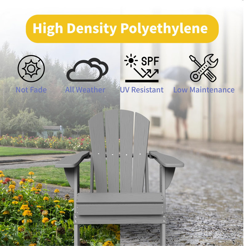 Folding Adirondack Chair, HDPE Adirondack Chair