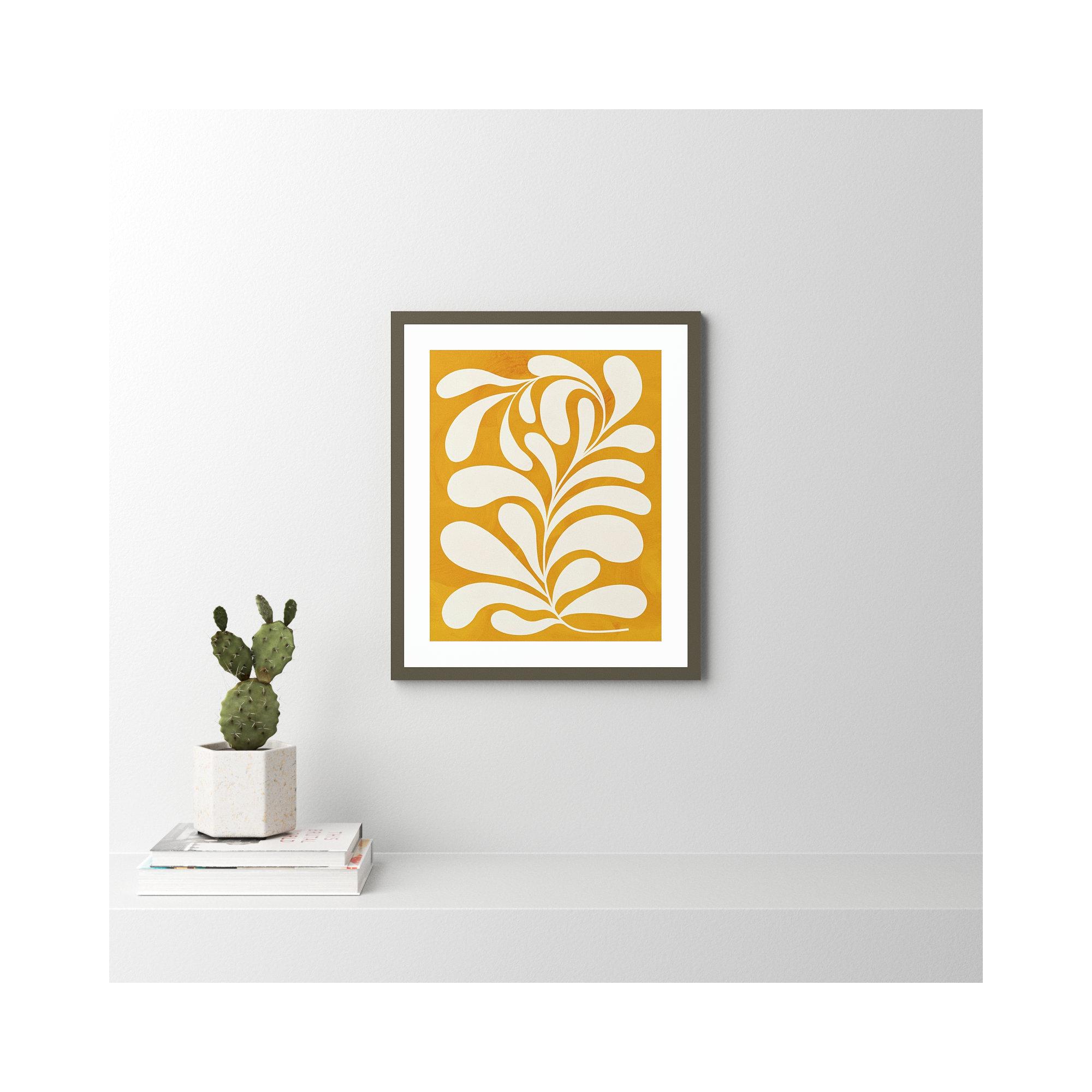 Goldenrod I by Grace Popp, White, 25" H x 21" W x 1" D