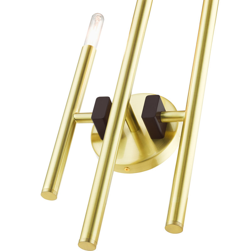 Matchett Steel Armed Sconce, Satin Brass