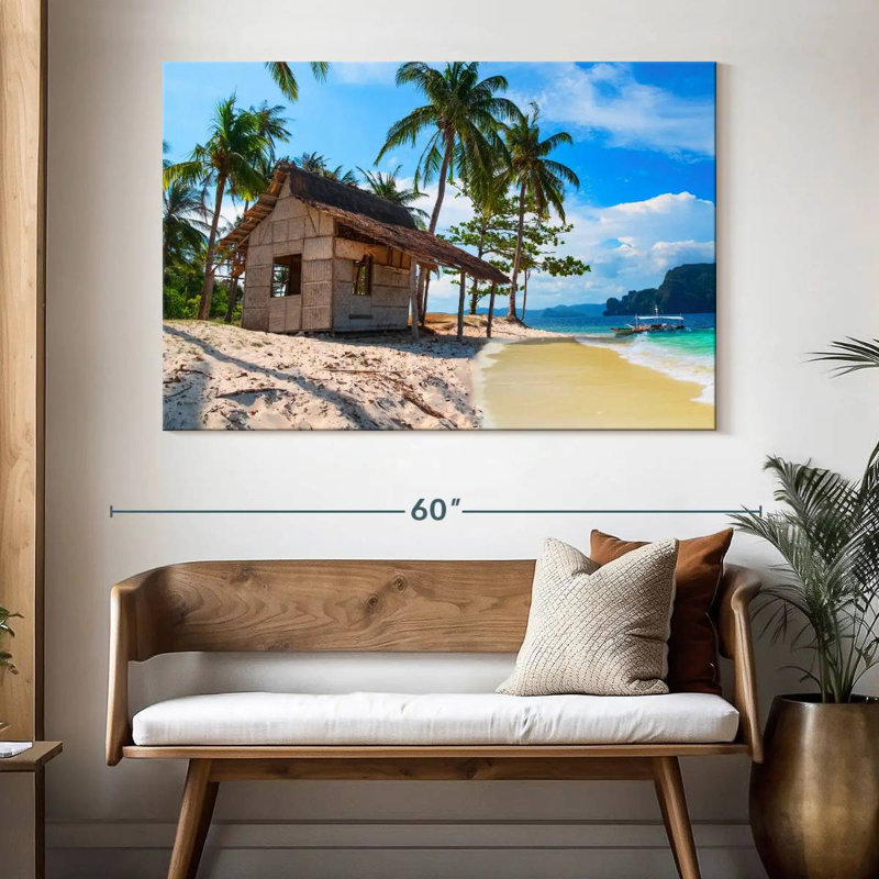 Cabane de plage tropicale Lilie Palawan, H 34 po x l 51 po