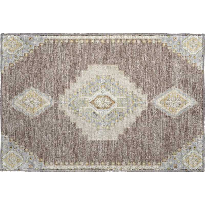 Premium Machine Washable Guada AMF1014 Oriental Rug, Rectangle 1'8" x 2'6"