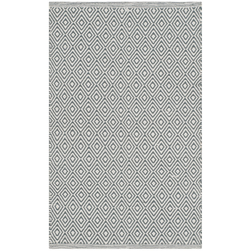 Dryden Hand Woven Cotton Geometric Rug, Rectangle 9' x 12'