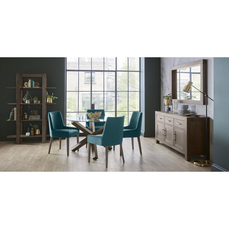 Bowenfels Wood Flat Wall Mirror, Dark Oak