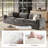 Cioffi 122"W Oversized 3 Piece Down Blend Modular Cloud Modular Sofa with Removable Cushion Cover-1447335831