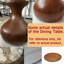 Ikerne Farmhouse Kitchen Table Vase-shaped Pedestal Dining Table Circular For 4/6/8-427910744-427910745