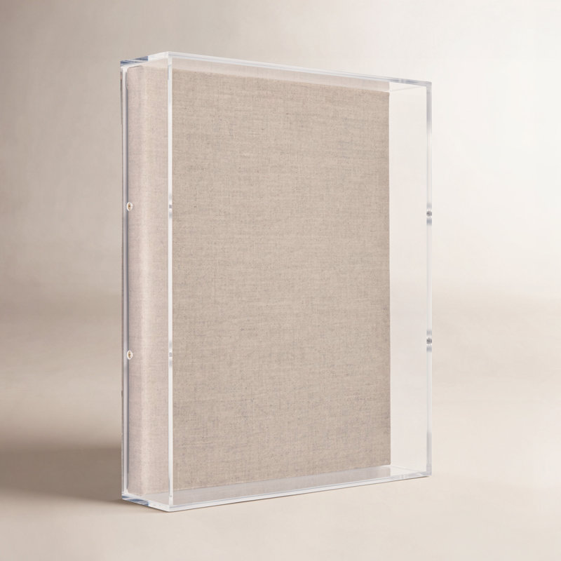 Modern Acrylic Shadowbox with Linen Canvas 3" Depth | UV Grade, 8" x 10"