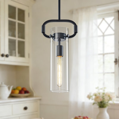 Mini-luminaire suspendu cylindrique moderne 1 lumière