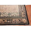 Tapis chinois de grande taille à motif de bandes de couleur ivoire et bleu