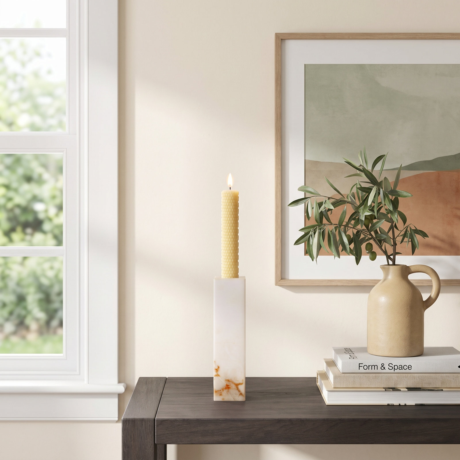 Claritza Alabaster Candlestick