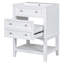 Meuble-lavabo 24 po avec lavabo, armoire de rangement avec tiroir et tablette ouverte, structure en bois massif