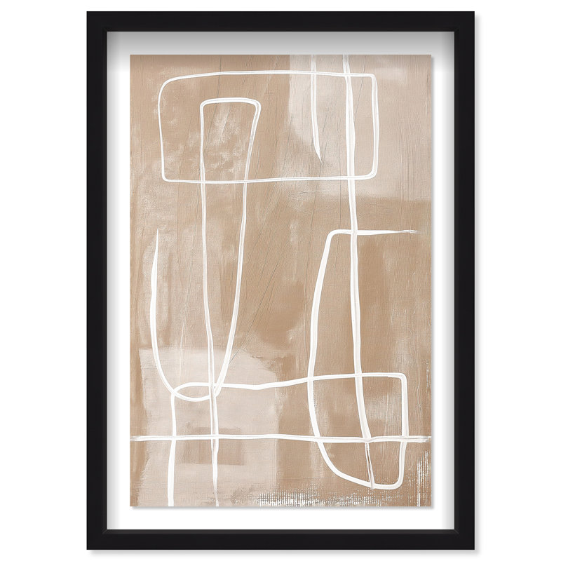 Markings in the Dirt I Shadowbox Abstract Print by Oliver Gal, Black Frame, 10 x 15, 25.5"H x 17.5"W, Black Frame