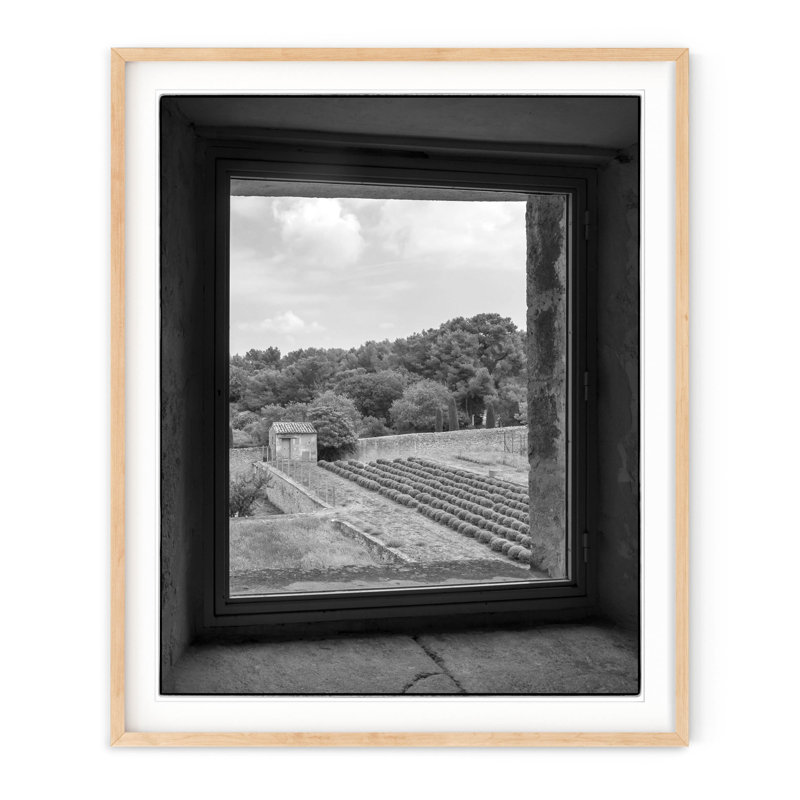 Van Gogh''s View - Picture Frame Photograph on Paper, Natural Framed, 35.5" H x 29.5" W