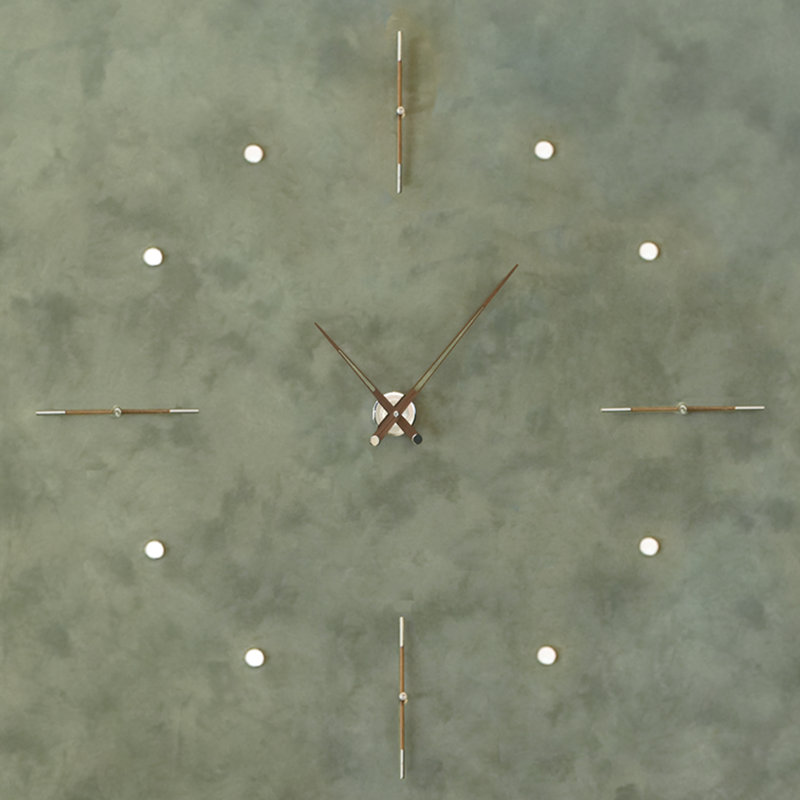 Oversized White Lacquered Minimalist Wall Clock