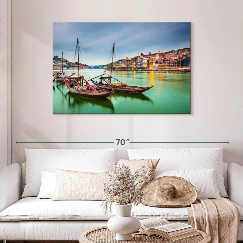 Bateaux à Porto, H 30 po x l 45 po