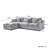 Slipcovered Upholstered Modular Sofa With Ottoman-110374990-110374991