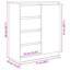 Sideboard With Drawers 71X35x84 Cm Engineered Wood-706543520