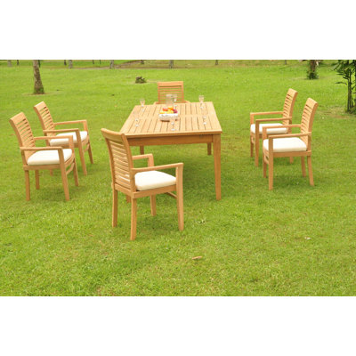 Ensemble repas 5 pièces teck Travon