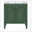 Meuble-lavabo 30 po avec lavabo, deux portes avec tablette, charnières de porte à fermeture en douceur, style rétro, vert