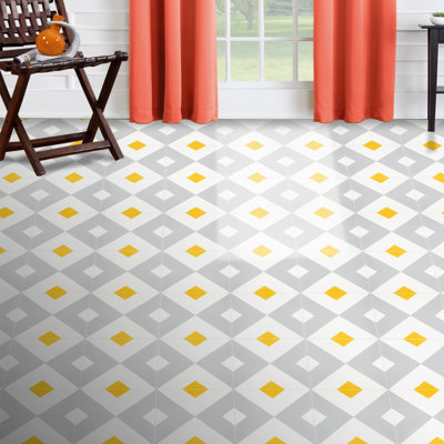 Jadida 8" x 8" Cement Patterned Wall & Floor Tile
