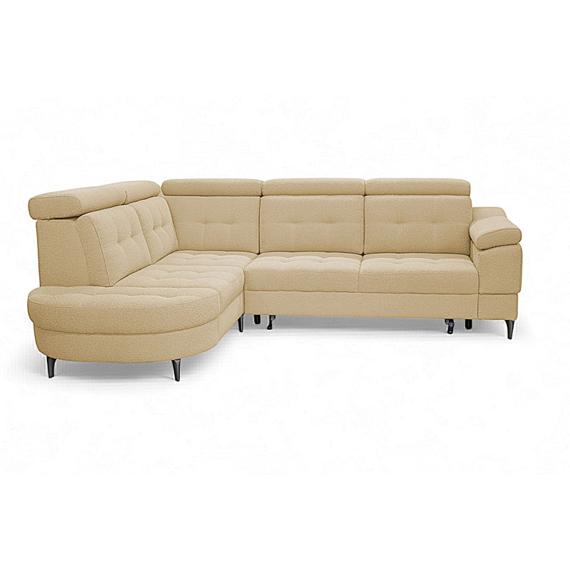 5 Seater Corner Sectional, Left Hand Facing, Beige