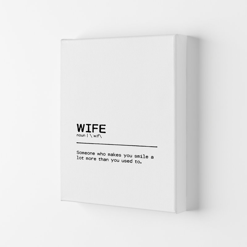 Wife Smile - Print, Wrapped Canvas, 84.1cm H x 59.4cm W x 4cm D