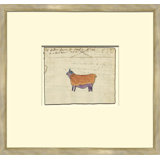 Cow- Sm. Mennonite Ledger Drawing Giclee Print by Soicher Marin Archives