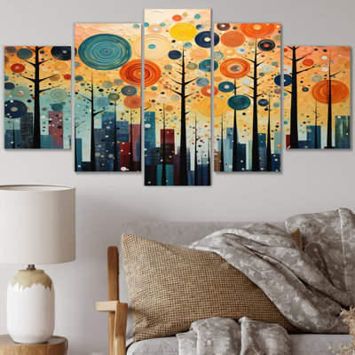 Daasia - Mid-Century Wall Art Print - 5 Panels
