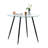 Round Tempered Glass Dining Table Set For 4, 5 Piece Dining Table Set For Dining Room Kitchen-1272524151-1272524149