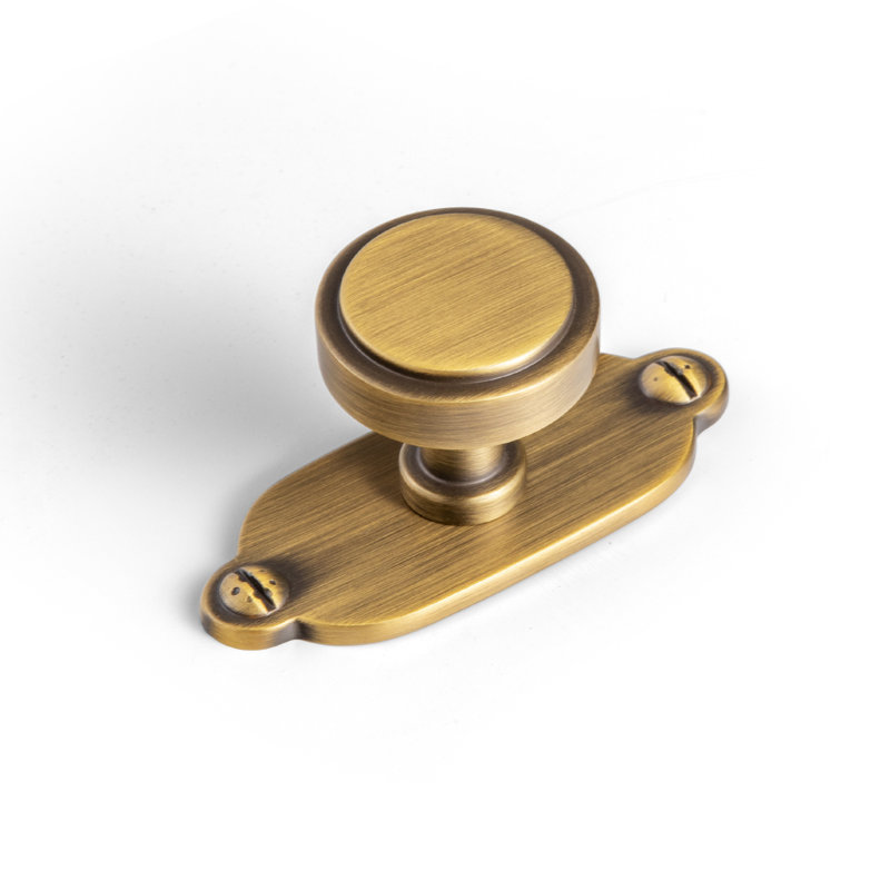 1.2'' Diameter Circle Knob With Backplate（G013） Multipack, Brushed Brass Bronze