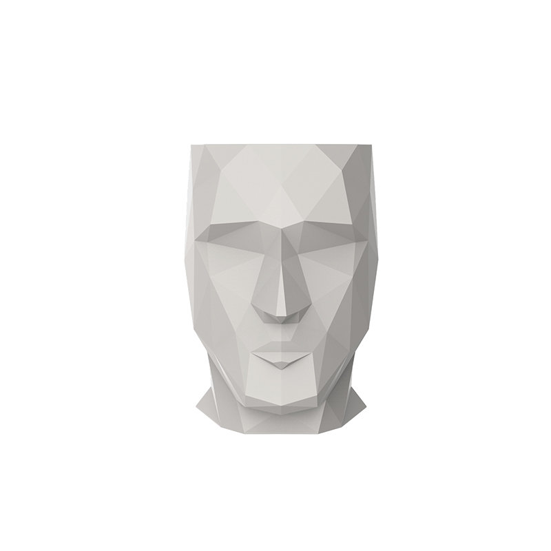 Adan Resin Statue Planter, 39.25" H x 37.75" W x 27.5" D, Taupe
