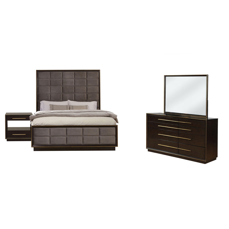 Ensemble de chambre avec grand lit 4 pièces Aventino, Grand