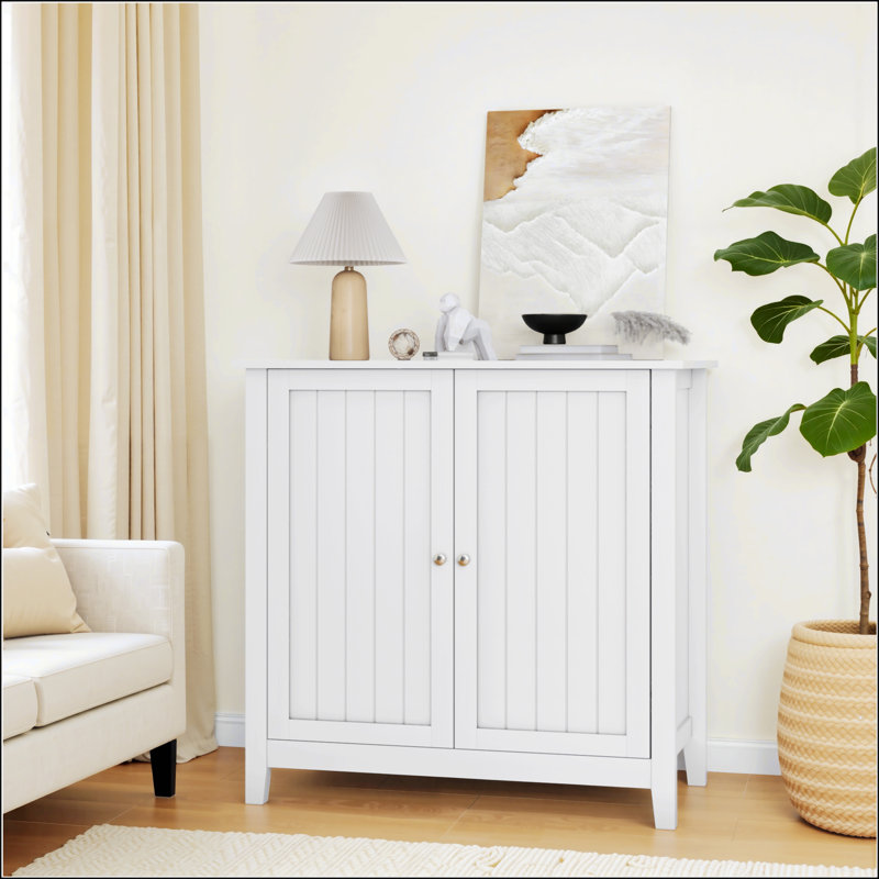 White Double Door Storage Cabinet