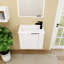 Meuble-lavabo avec lavabo 22 po pour petite salle de bain, meuble-lavabo flottant avec porte à fermeture douce, petit meuble-lavabo avec lavabo