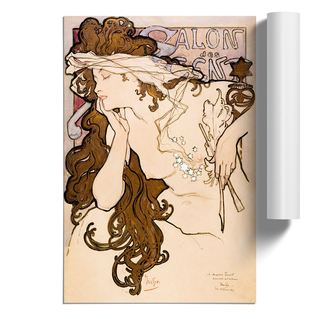 Salon Des Cent by Alphonse Mucha - Frameless Print