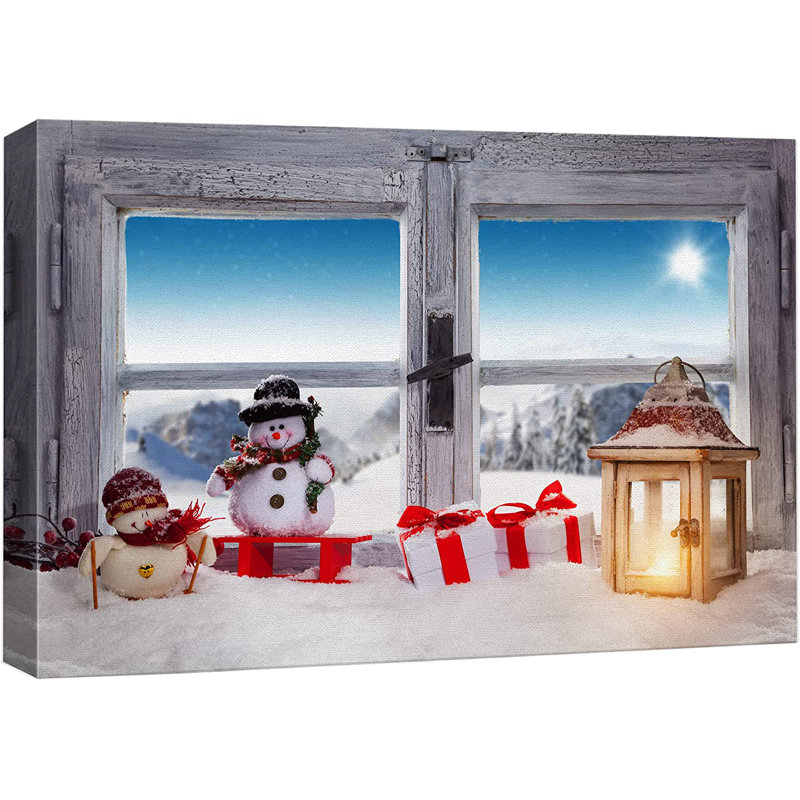 «Christmas Holiday Celebration», impression sur toile tendue, H 16 po x l 24 po x P 1,5 po