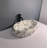QieRao 16'' Marble Ceramic Oval Bathroom Sink