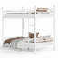 Lits superposés gain de place, cadre en métal blanc, style ferme moderne-1884495190