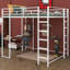 Lit mezzanine en métal avec 2 tablettes et un bureau-101953789-113317682
