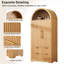 Armoire garde-manger de 72 pouces de hauteur avec tablettes de rangement fixées à la porte-829457487