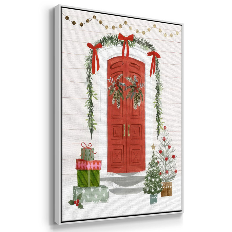 Porte d'entrée festive II, H 37 po x l 25 po x P 1,5 po, Blanc