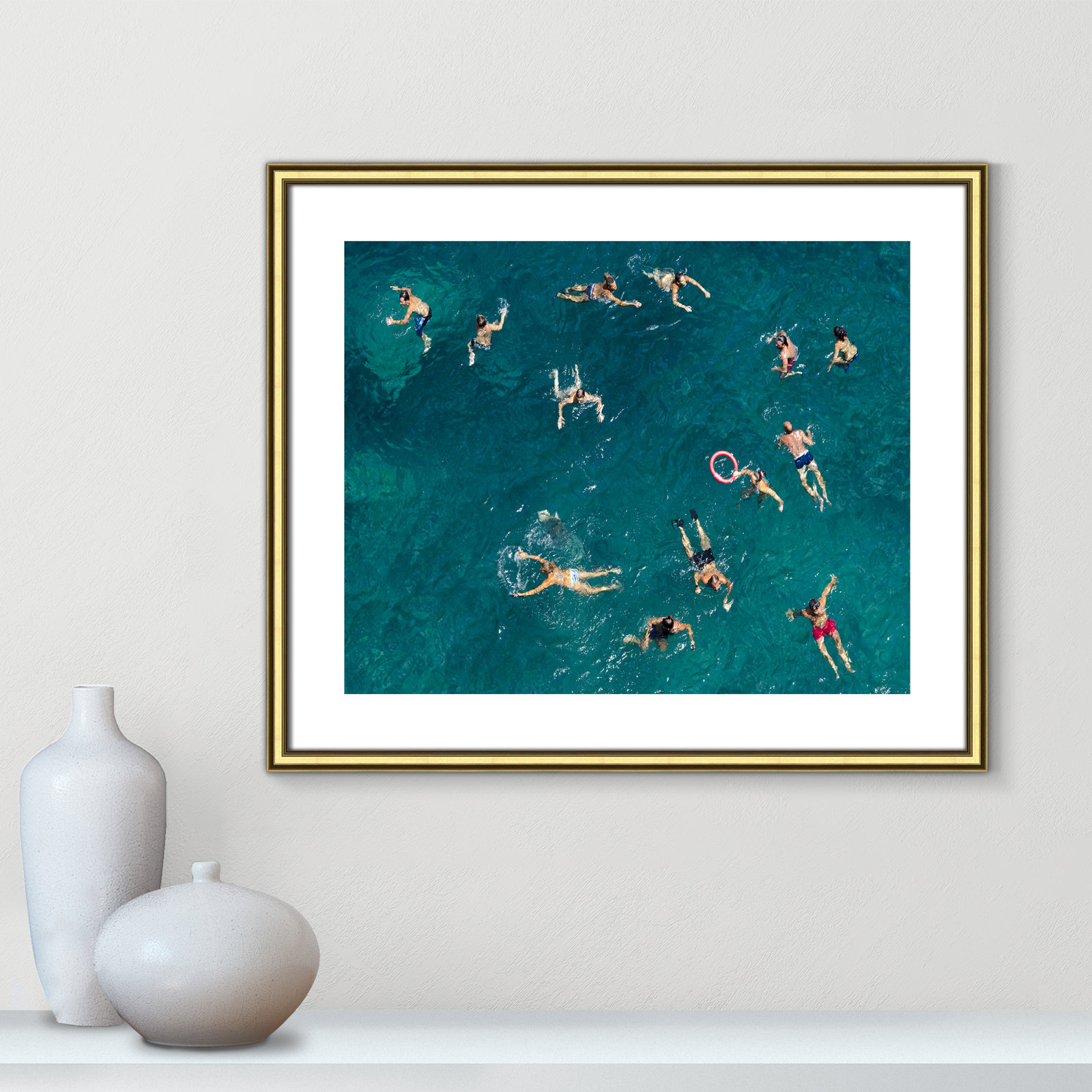 Norvell "Tonti" Print by Tonti, Gold Framed Paper, 21.5" H x 25.5" W x 0.88" D