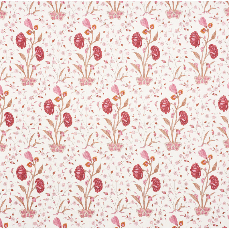 Khilana Floral Fabric, Rose