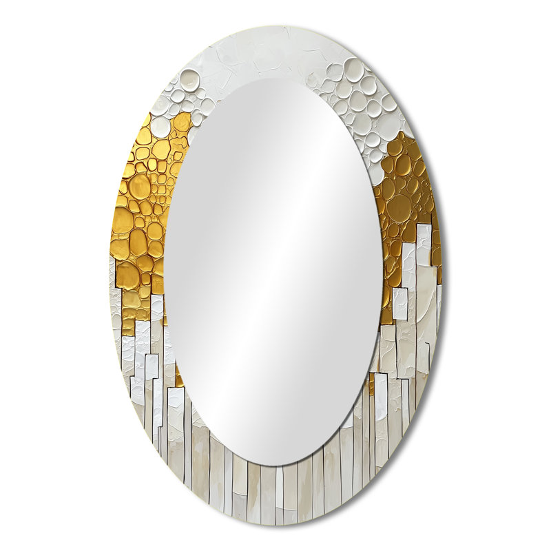 Biochimie de Golden Pure Balance I - Miroir mural ovale moderne, 36" x 24"