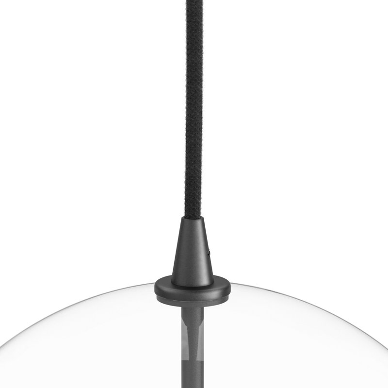 Jussica 1 - Light LED Pendant, 126.61" H x 11.81" W x 11.81" D, Black Gunmetal