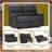 Nashika Faux Leather 54.3'' Reception Loveseat-281737477