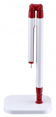 Wylie Metal USB Desk Lamp, White/Red