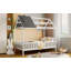 Lit simple en bois avec clôture-803263108