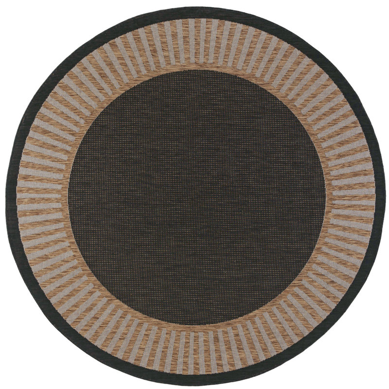 Daponte Striped Area Rug, Round 7'10"